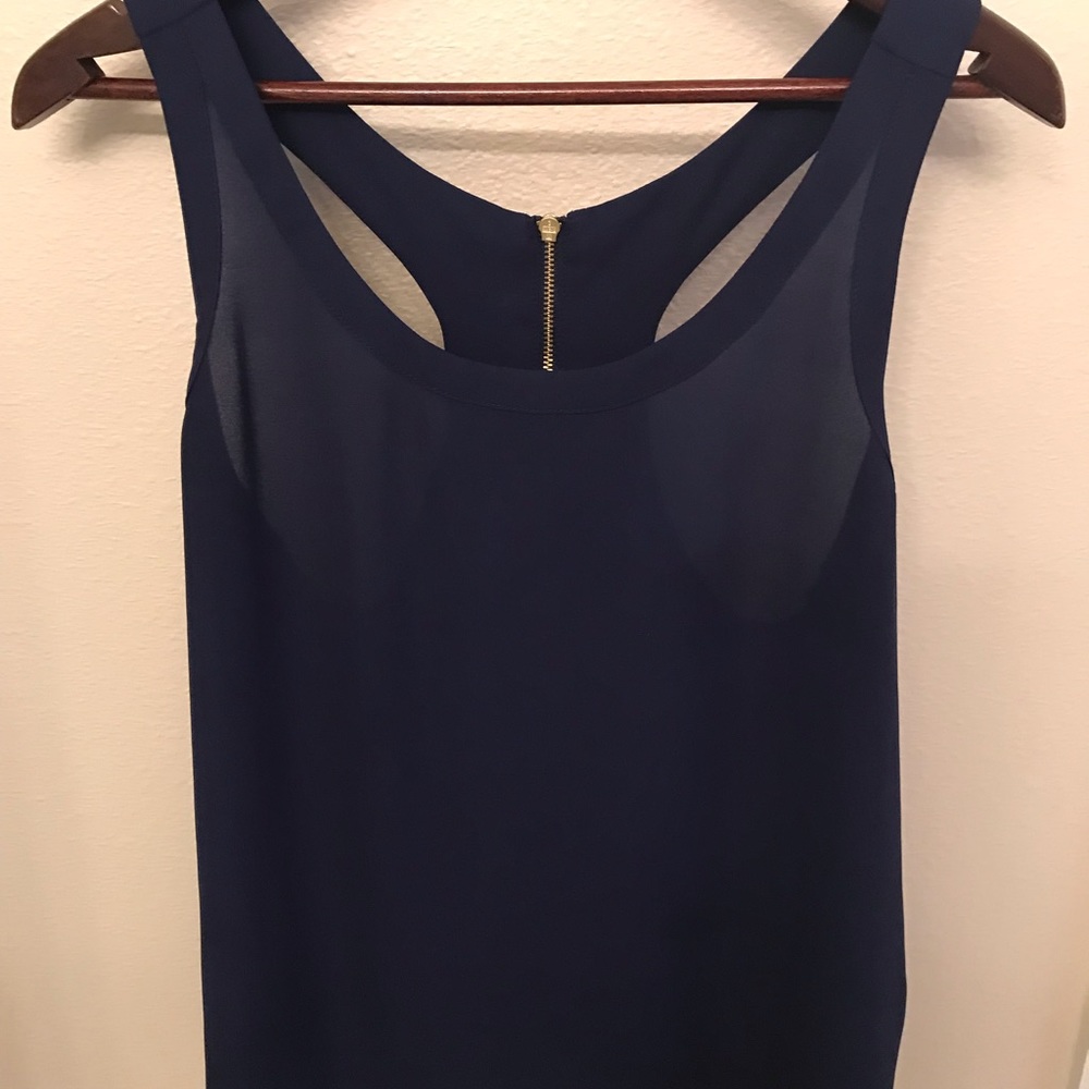 Navy blue Racerback blouse